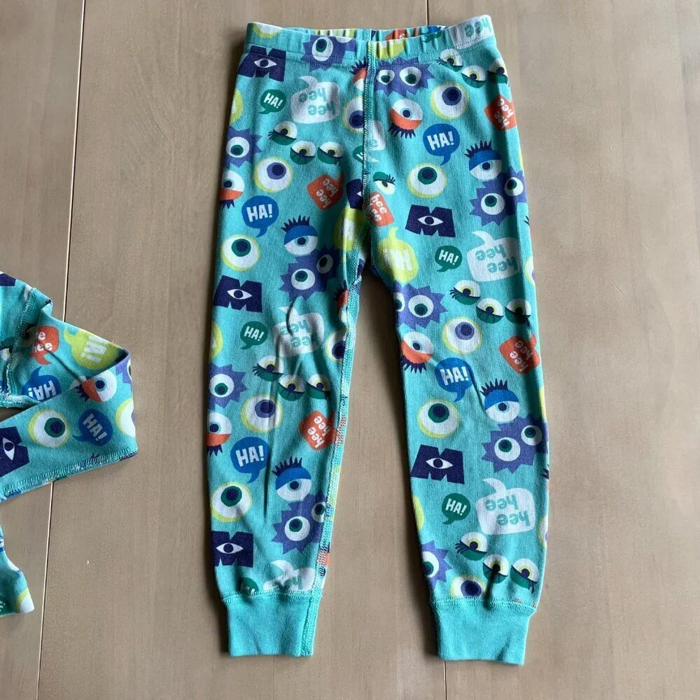 Hanna‎ Andersson X Disney Monsters Inc. Organic Long John PJs Pajamas Set - 3T